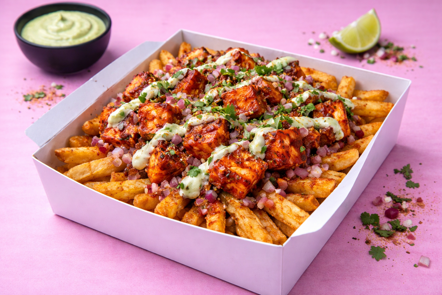 Paneer Tikka Loaded Fries